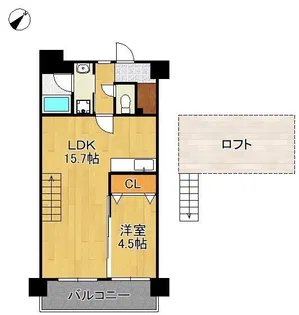 ヴァルト大浦【6階】の間取り