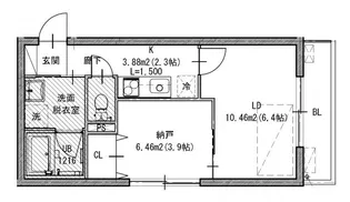 ブランネージュ二条城北【303号室】の間取り