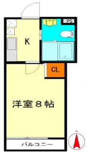 アークリード西陣【101号室】の間取り