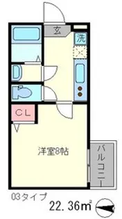 フラッティ西本願寺【4階】の間取り