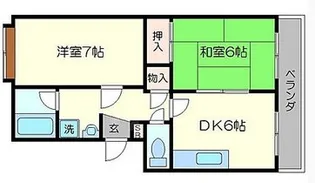 ピアレス千本【305号室号室】の間取り