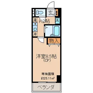 SUN VISTA四条【802号室】の間取り