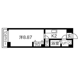 朱雀館【309号室】の間取り