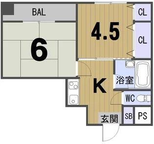ラヴァリエ【502号室】の間取り