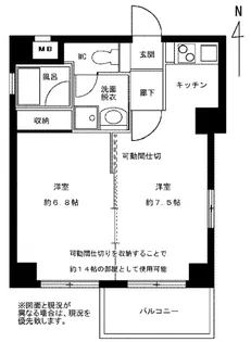 智恵光院ハイツ【201号室】の間取り