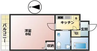 Gladvis二条式部 【201号室】の間取り