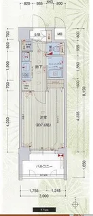 プレサンス二条城北聚楽【602号室】の間取り