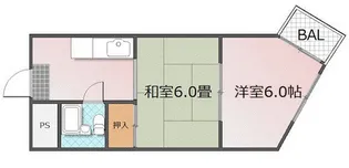 ブランドハウス京都二条城【4階】の間取り