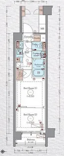 エステムコート京都二条【709号室】の間取り