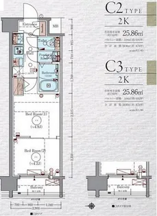 エステムコート京都二条【604号室】の間取り
