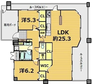 ユニハイム四条大宮駅前【15階】の間取り