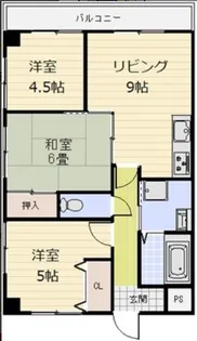 フローラみずほ【305号室】の間取り