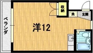 コクーン三条大宮【107号室】の間取り