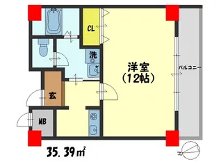 シティパル【503号室】の間取り