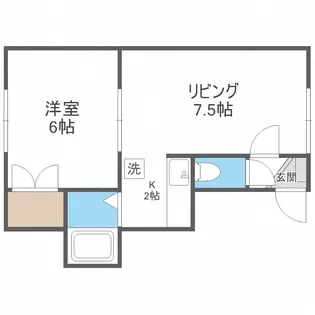 ソレイユ北郷【205号室】の間取り