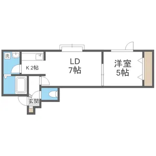 ガーネット白石【1階】の間取り