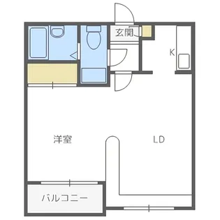 ハウスオブリザ平岸壱番館【2階】の間取り