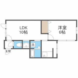 プラティーク東札幌【401号室】の間取り