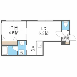 1LDKの間取り画像