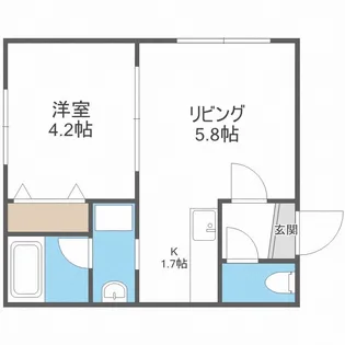 アズーリ中の島壱番館【1階】の間取り
