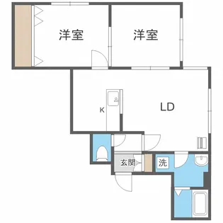 ビッグウエストI【102号室】の間取り