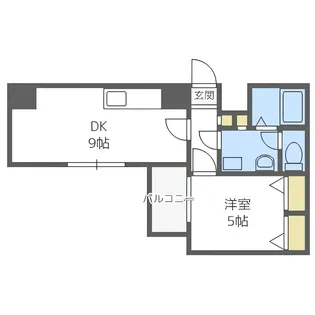 1LDKの間取り画像