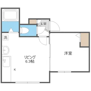グランソレイユ南1条【301号室】の間取り
