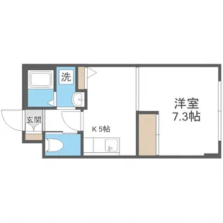 レステ月寒【302号室】の間取り