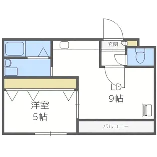1LDKの間取り画像