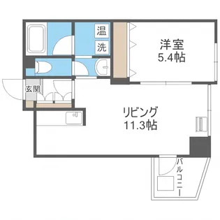 1LDKの間取り画像