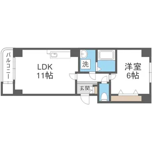 フレックス南郷通【3階】の間取り