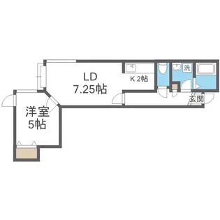 グッドライト月寒東【101号室】の間取り