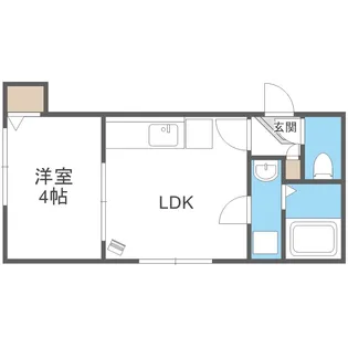 ヴィラ本郷通【202号室】の間取り