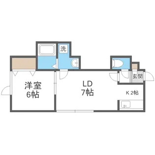 ガーネット白石【101号室】の間取り