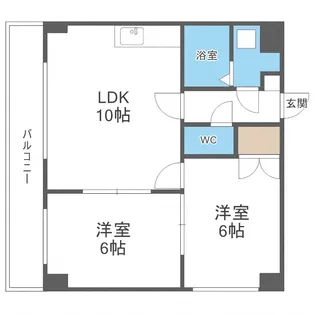 プログレスシティ菊水【4階】の間取り