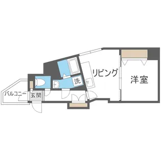 コートロティ大通【305号室】の間取り