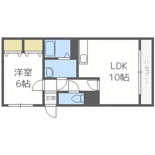 パールハイム直【103号室】の間取り
