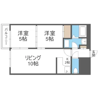 ディオステージ平岸【4階】の間取り