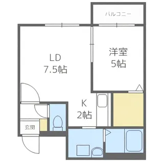 ルフェリ南郷【2階】の間取り