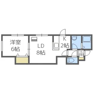 REST HILLS白石駅 B棟(レストヒルズ白石駅B棟)【202号室】の間取り