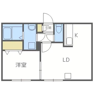 1LDKの間取り画像