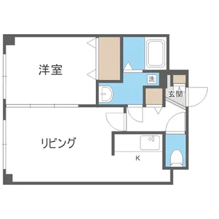 ノースパレス福住参番館【403号室】の間取り
