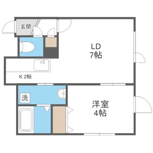 フォレスト北野通【103号室】の間取り