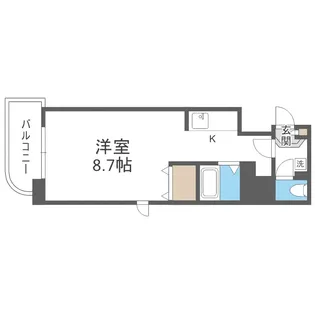 エルドラード中の島【801号室】の間取り