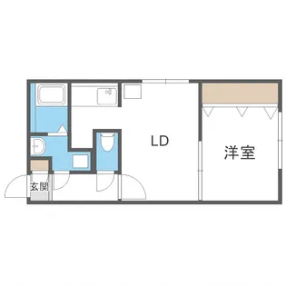 1LDKの間取り画像