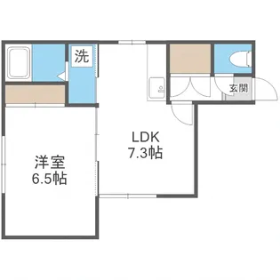 シングルコート南大通【2階】の間取り