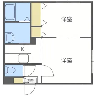 エ・アロール菊水【305号室】の間取り