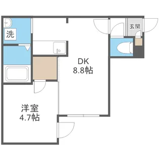 アムール大通東【405号室】の間取り