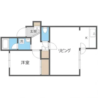 ルーエ山鼻【304号室】の間取り