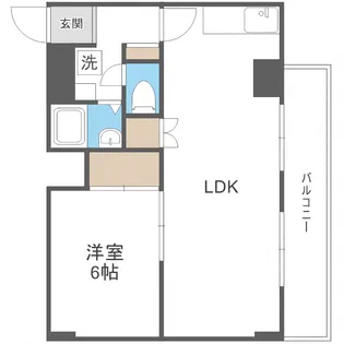 Lハイム豊平公園【607号室】の間取り